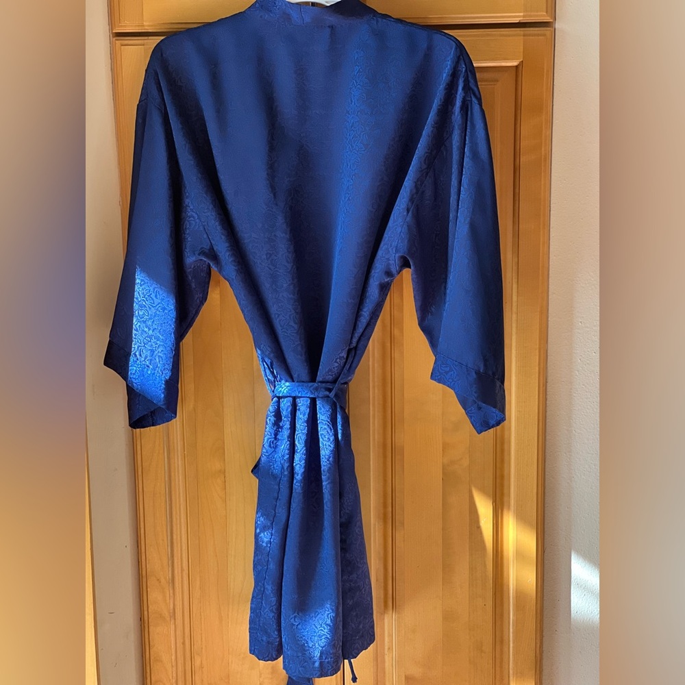 Elegant Blue Women's Robe - Picture 4 of 5
